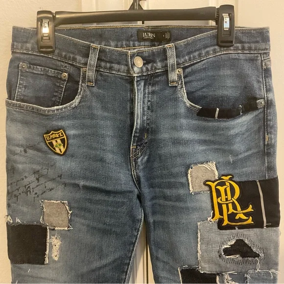 COPY - Lauren Ralph Lauren Women’s. Patchwork Denim Jeans. SZ 4 Preowned - Picture 2 of 7